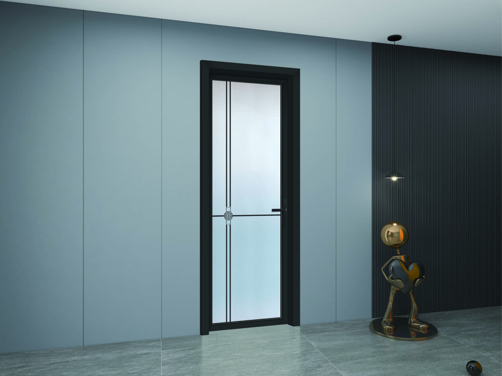 2.40*65 Narrow swing door aluminum profile