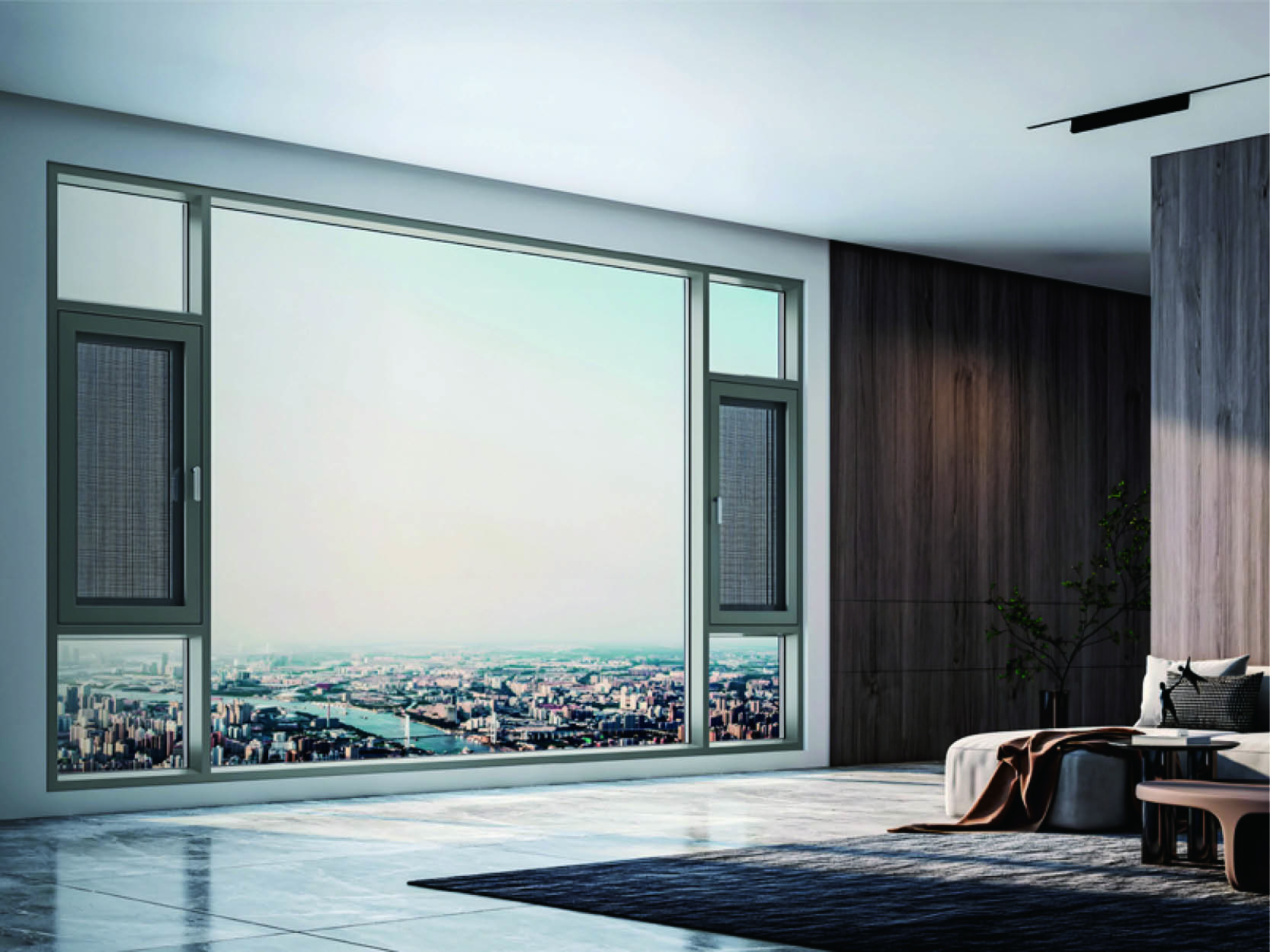 75 Swing Aluminum Window Extrusion Profile （ one-piece formed aluminum）