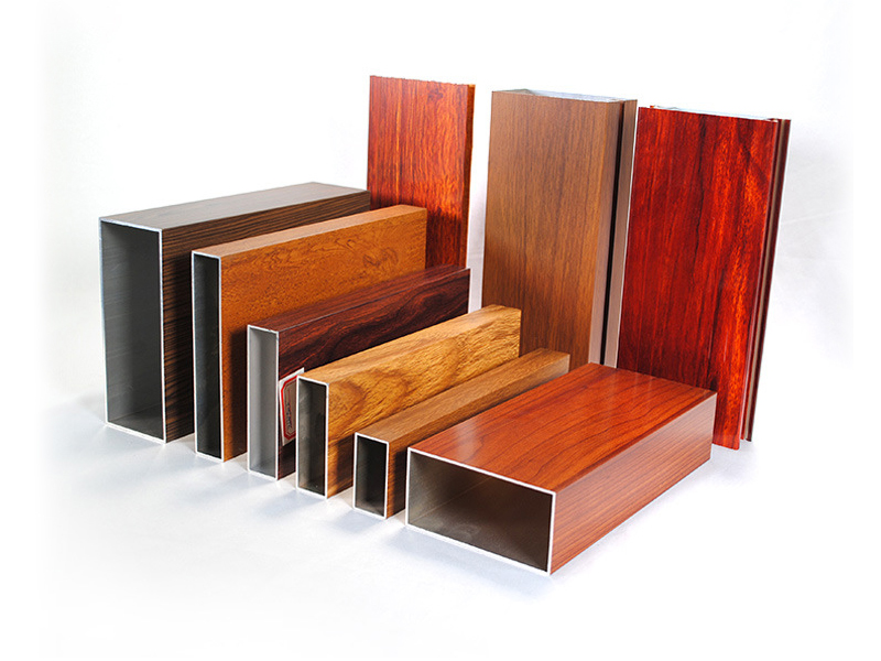20-year Warranty Wood Grain Look 6061 6063 Aluminum Extrude Square Rectangular Tube